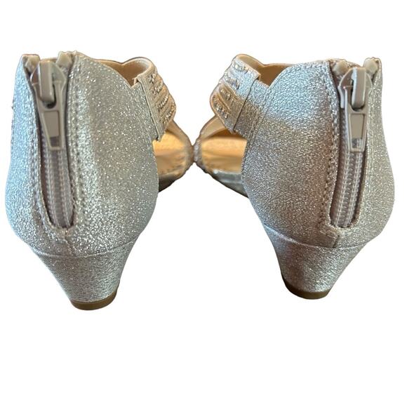 Charter Club Ginifur Strappy Rhinestone Detail Back Zip Wedge Sandal NEW Size 5 - Picture 5 of 11